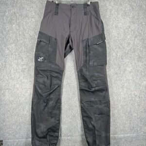 Revolution Race RVRC GP Pants Mens Medium 31x32 Black Camo Hiking Cargo Outdoor